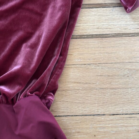 Zara Velvet Bodysuit in Pink with Ballet Coquette Wrap - Picture 5 of 7